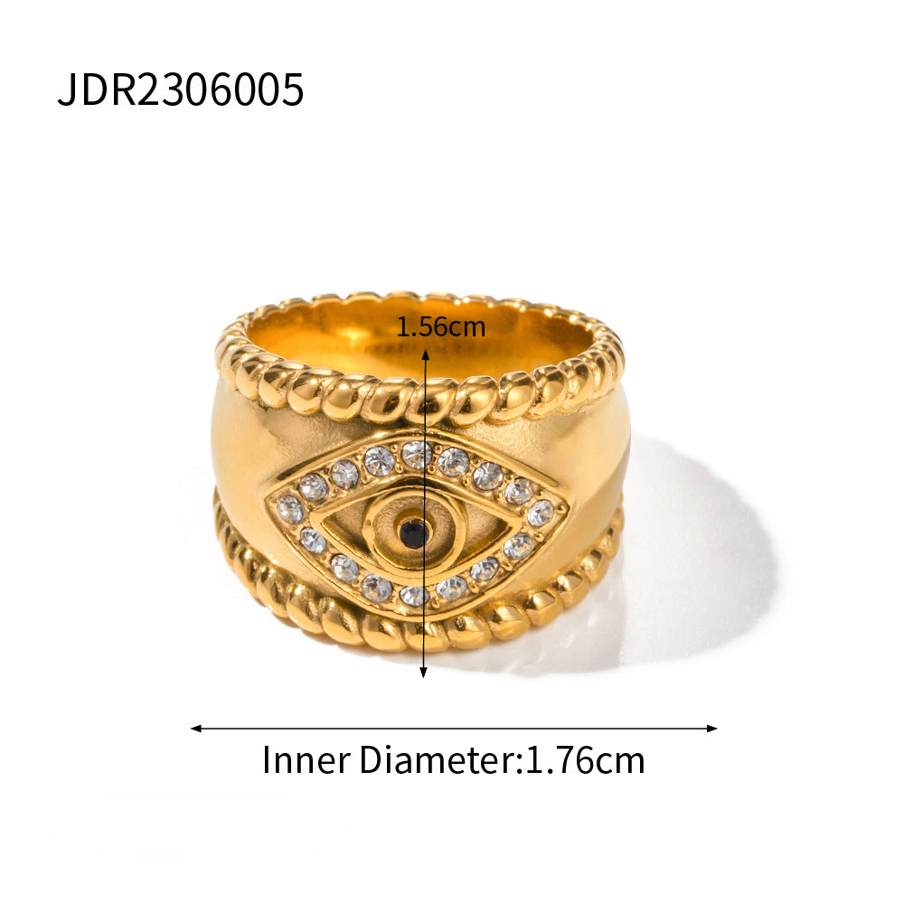 Nuevo anillo de oro de acero inoxidable de acero inoxidable para oculares de alta venta al por mayor de ventas